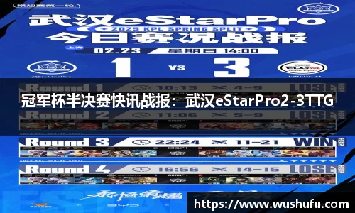 冠军杯半决赛快讯战报：武汉eStarPro2-3TTG